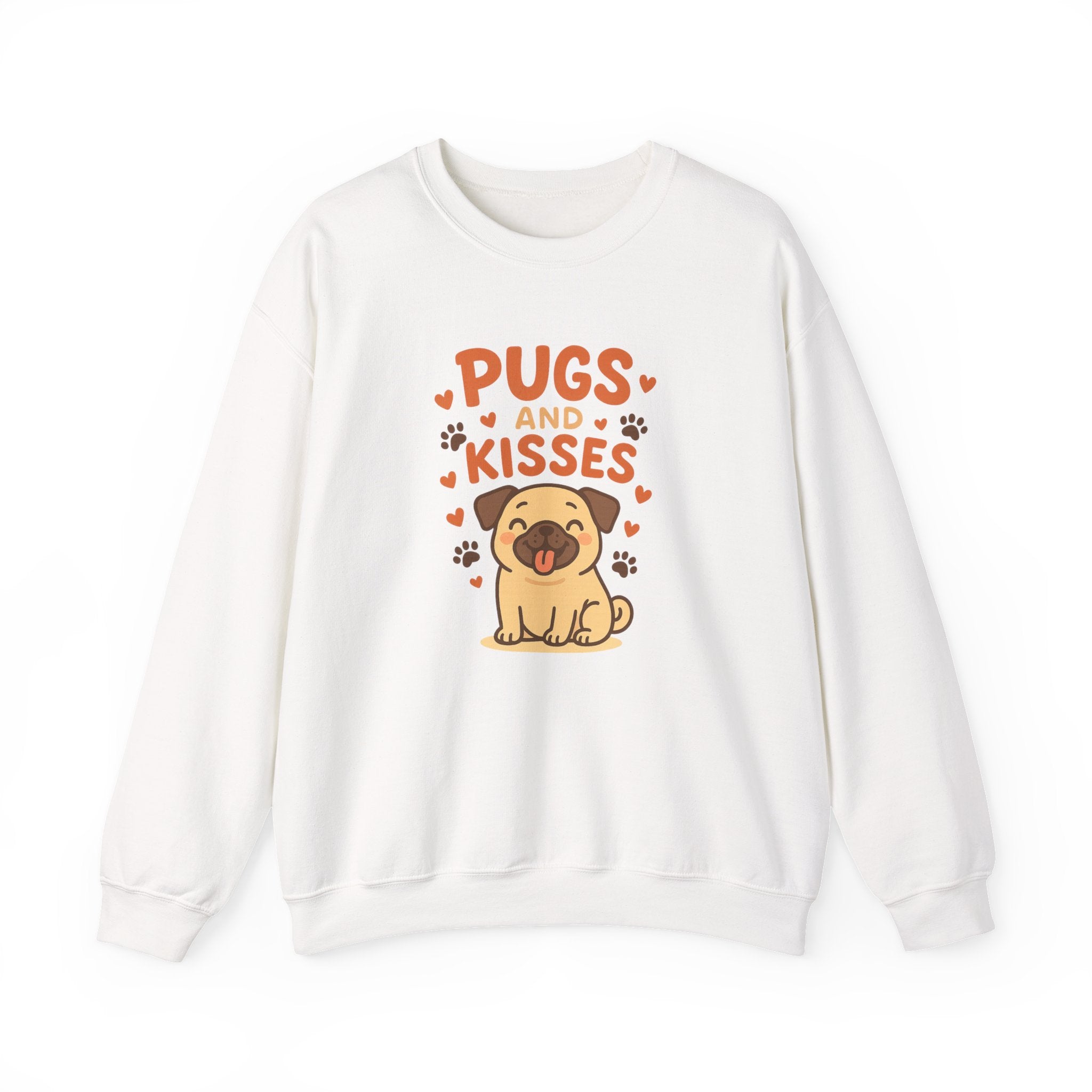 Pugs and Kisses Sweatshirt - Cute Funny Pug Jumper Gift for Dog Lovers | Christmas, Secret Santa & Valentine's Day Sweater