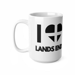 I Love Land’s End Mug – Cornwall Flag Heart Mug, Cornish Gift Souvenir