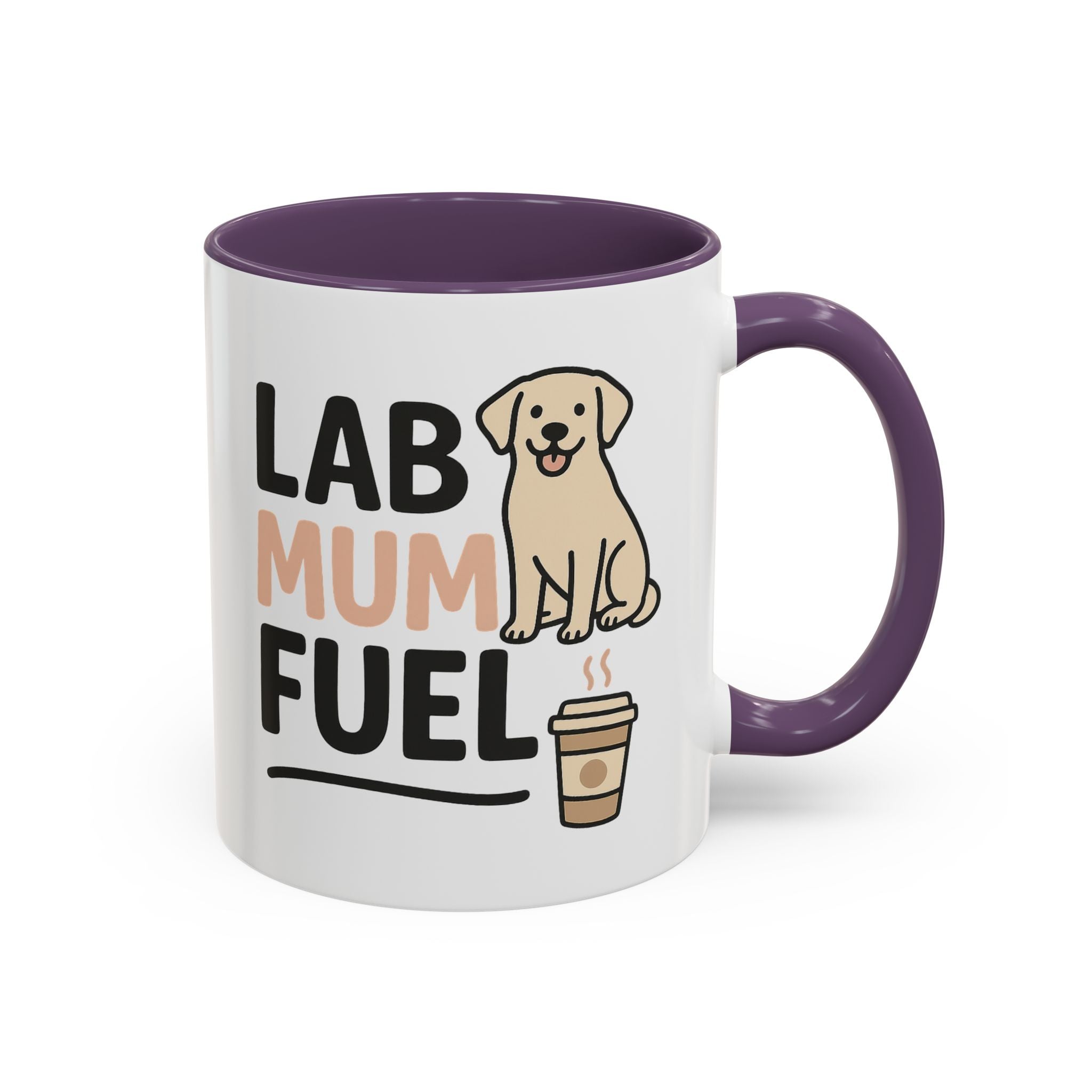 Funny Labrador Mum Mug - "Lab Mum Fuel" Coffee Cup - Christmas Gift for Dog Lovers, Secret Santa Present for Labrador Owner, Black Lab