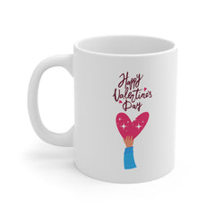 Happy Valentine’s Day Mug – Cute Heart Design Gift for Her or Him | 11oz & 15oz Ceramic Coffee Cup