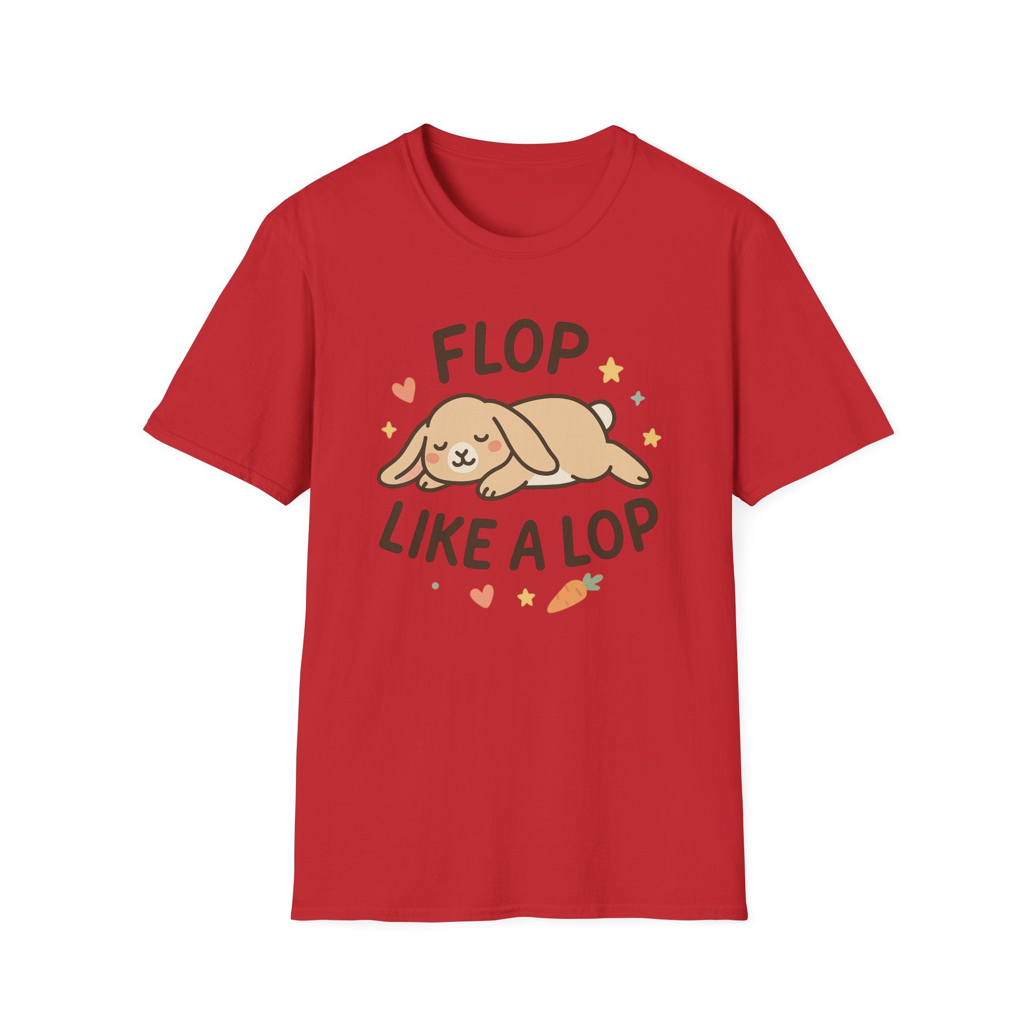 Funny Bunny Christmas T-Shirt - "Flop Like a Lop" Rabbit Tee | Cute Secret Santa Gift for Pet & Animal Lovers, Lop Bunny Rabbit Gift