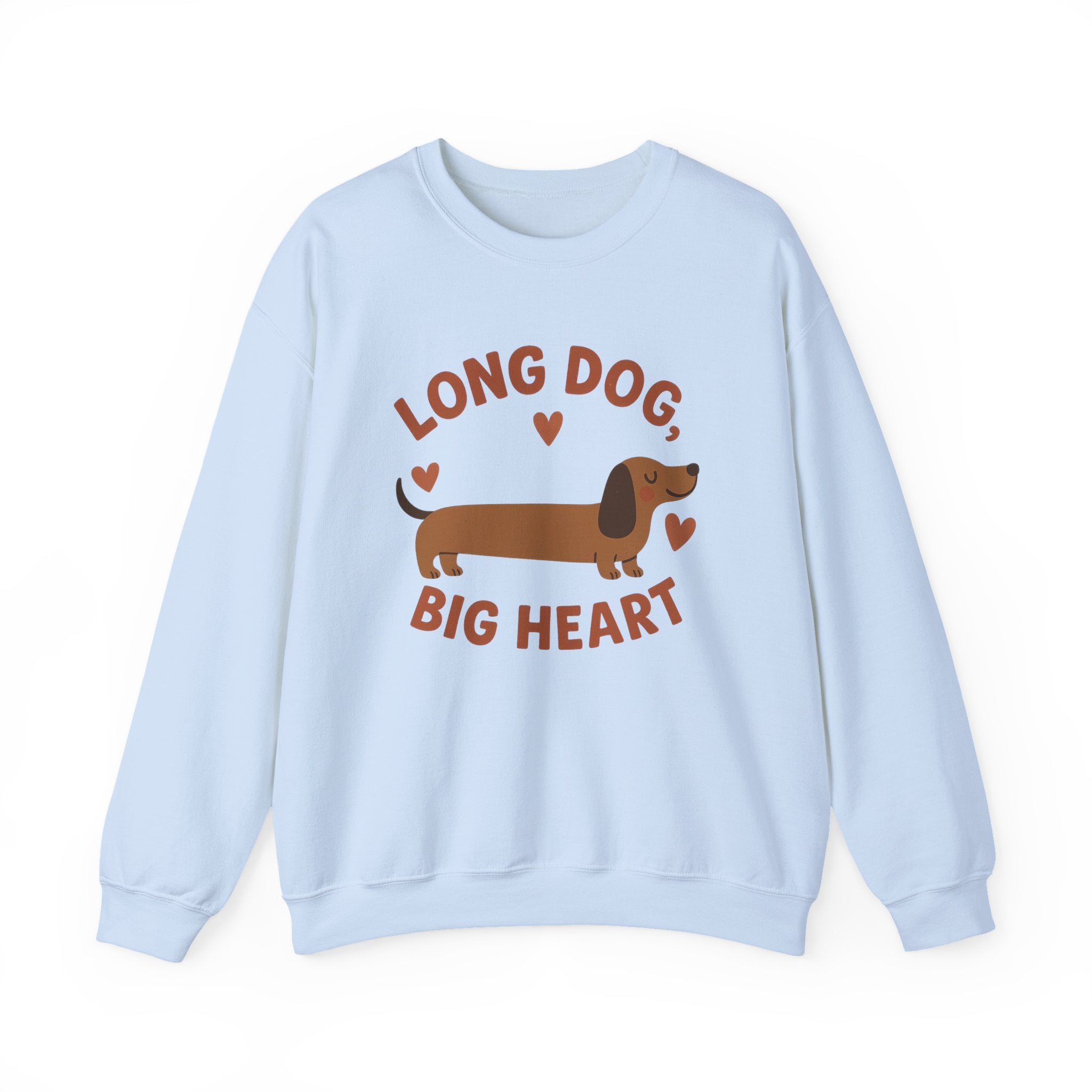 Funny Dachshund Christmas Sweatshirt - "Long Dog Big Heart" Sausage Dog Jumper - Cute Dog Lover Gift, Secret Santa Xmas Sweater