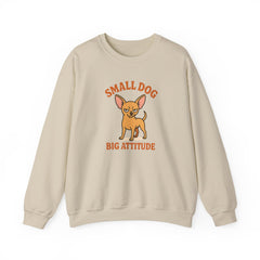 Funny Chihuahua Christmas Sweatshirt - "Small Dog Big Attitude" Dog Lover Jumper | Secret Santa Gift for Friends & Coworkers