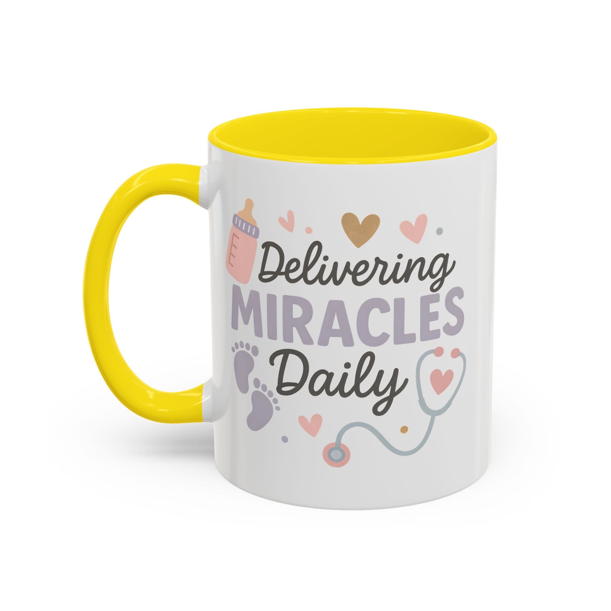 Funny Midwife Christmas Mug - "Delivering Miracles Daily" Coffee Cup, Secret Santa Gift, Nurse & Healthcare Xmas Present, NHS Worker Ideas