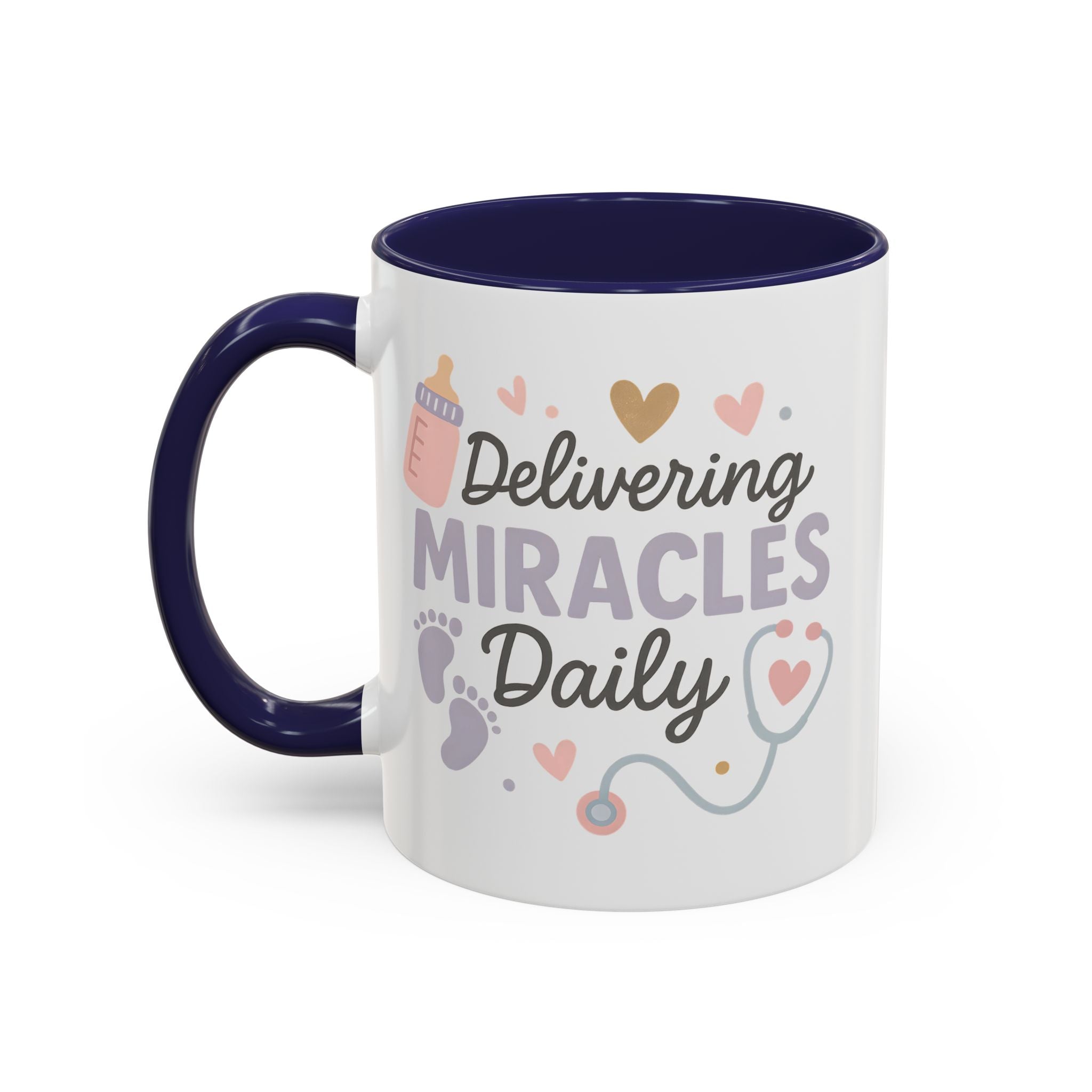 Funny Midwife Christmas Mug - "Delivering Miracles Daily" Coffee Cup, Secret Santa Gift, Nurse & Healthcare Xmas Present, NHS Worker Ideas