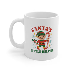 Funny Christmas Mug - "Santa's Little Helper" Elf Coffee Cup - Secret Santa Gift, Cute Xmas Mug for Men, Women, Friends, Coworkers