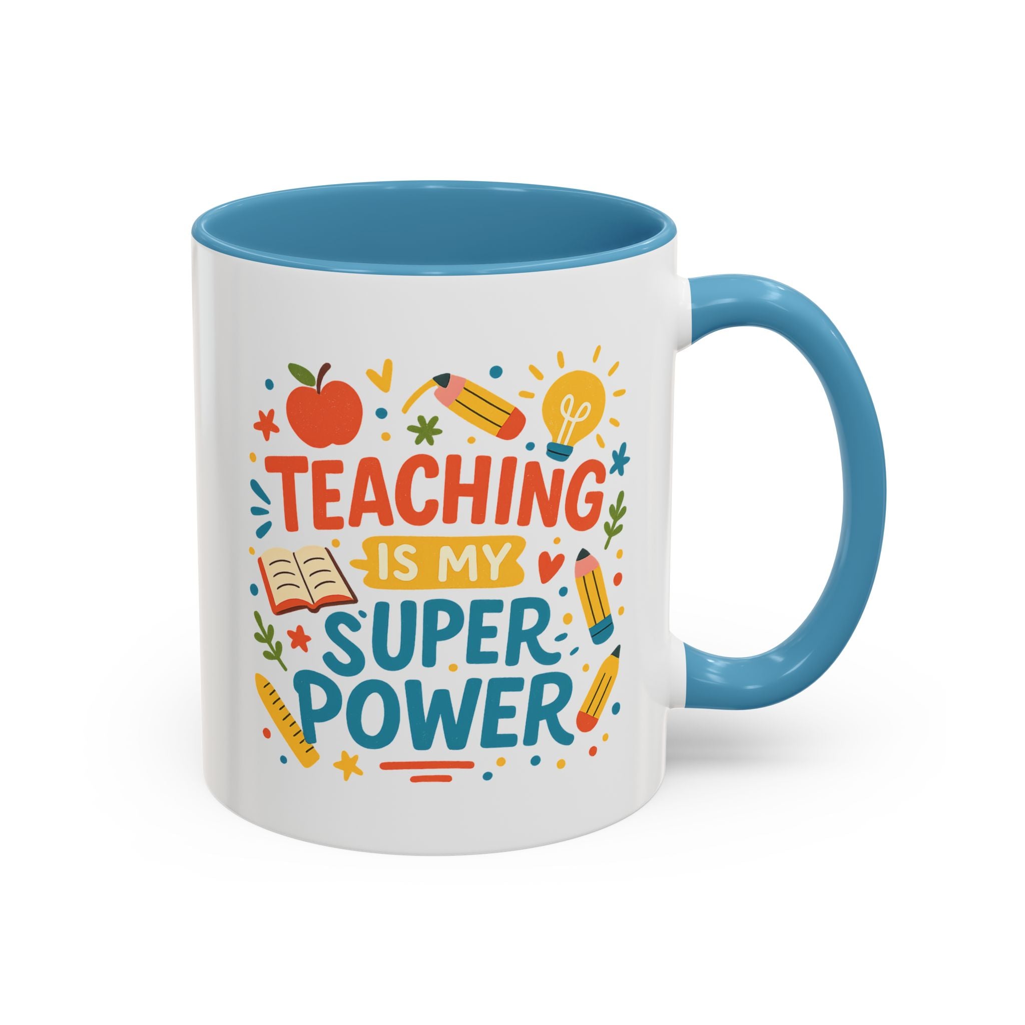 Teaching is My Superpower Mug - Funny Teacher Christmas Mug, Teacher Gift Coffee Cup, Teacher Appreciation Present, Secret Santa Gift