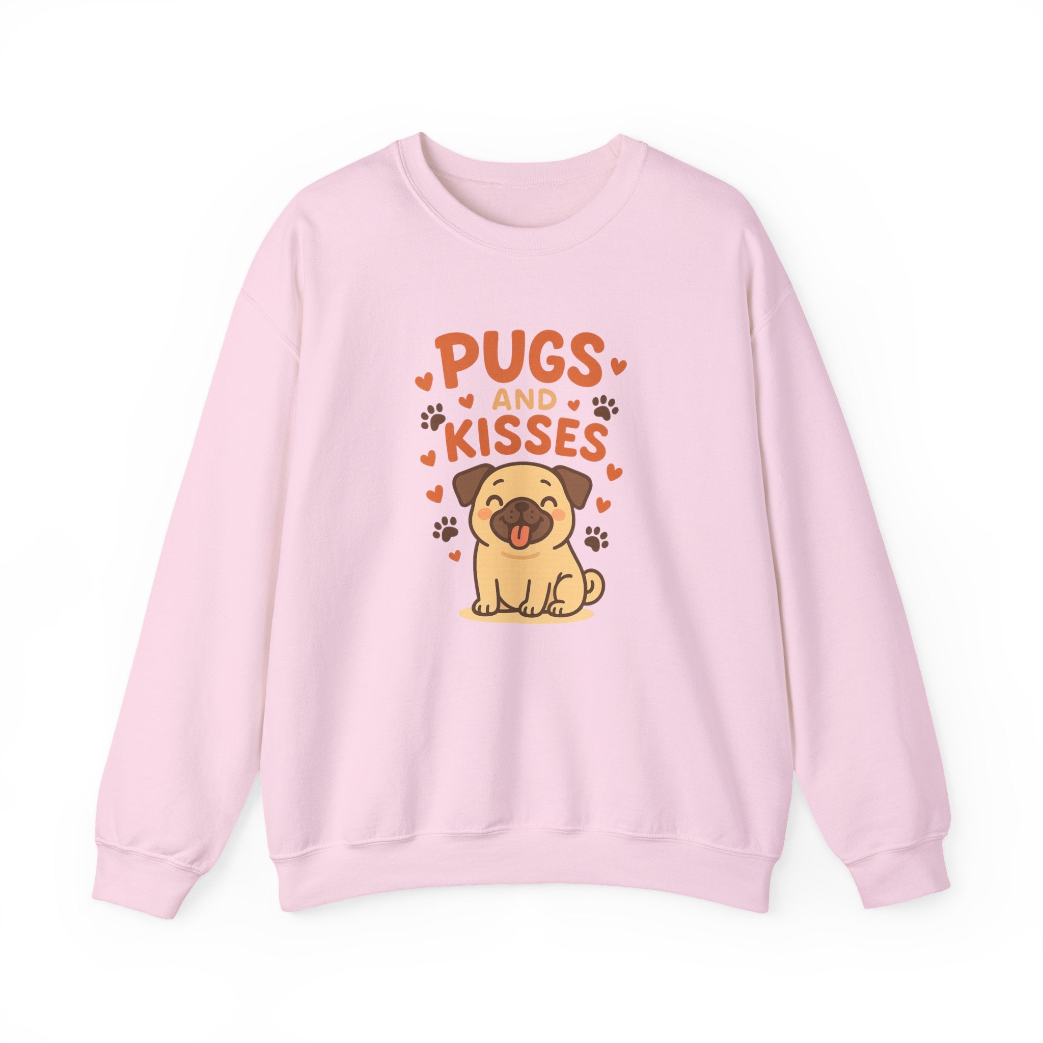 Pugs and Kisses Sweatshirt - Cute Funny Pug Jumper Gift for Dog Lovers | Christmas, Secret Santa & Valentine's Day Sweater