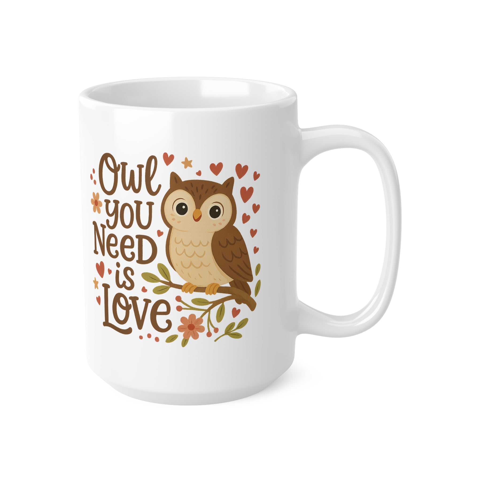 Cute Owl Christmas Mug - "Owl You Need is Love" Coffee Cup | Funny Secret Santa Gift, Animal Lover Present, Bird & Owl Christmas Gift