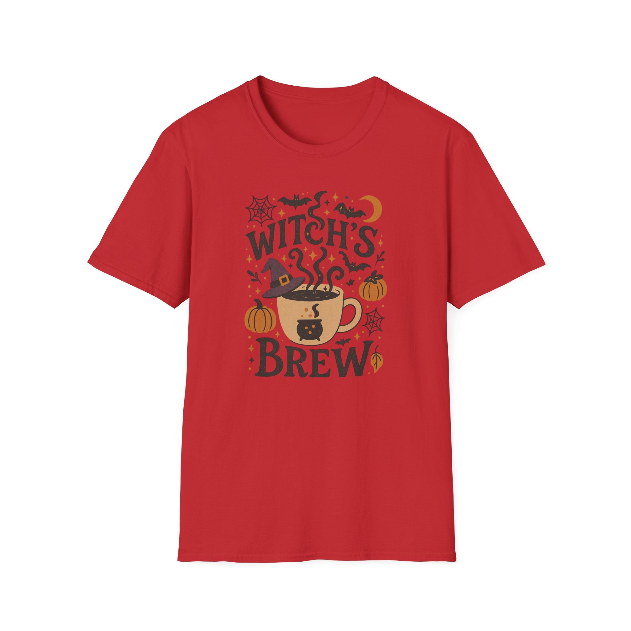 Witch's Brew Halloween T-Shirt - Funny Spooky Coffee Shirt for Women & Men, Fall Pumpkin Tee, Halloween Gift for Coffee Lovers