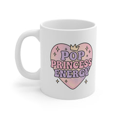 Pop Princess Energy Mug - Cute Pastel Coffee Cup, Girly Gift for Her, Sabrina Carpenter Fan Merch, Swifty Fan Mug