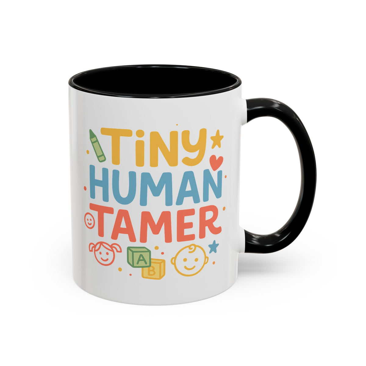 Funny Daycare Mug - "Tiny Human Tamer" Coffee Cup | Christmas Gift for Teacher, Childcare Worker, Nursery Staff | Secret Santa Mug Colleague