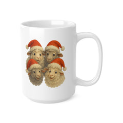 Funny Christmas Sheep Mug | Novelty Animal Cup | Sheep Lover Gift | Gift for Mum, Dad, Him, Her | Birthday & Workplace Coffee Cup