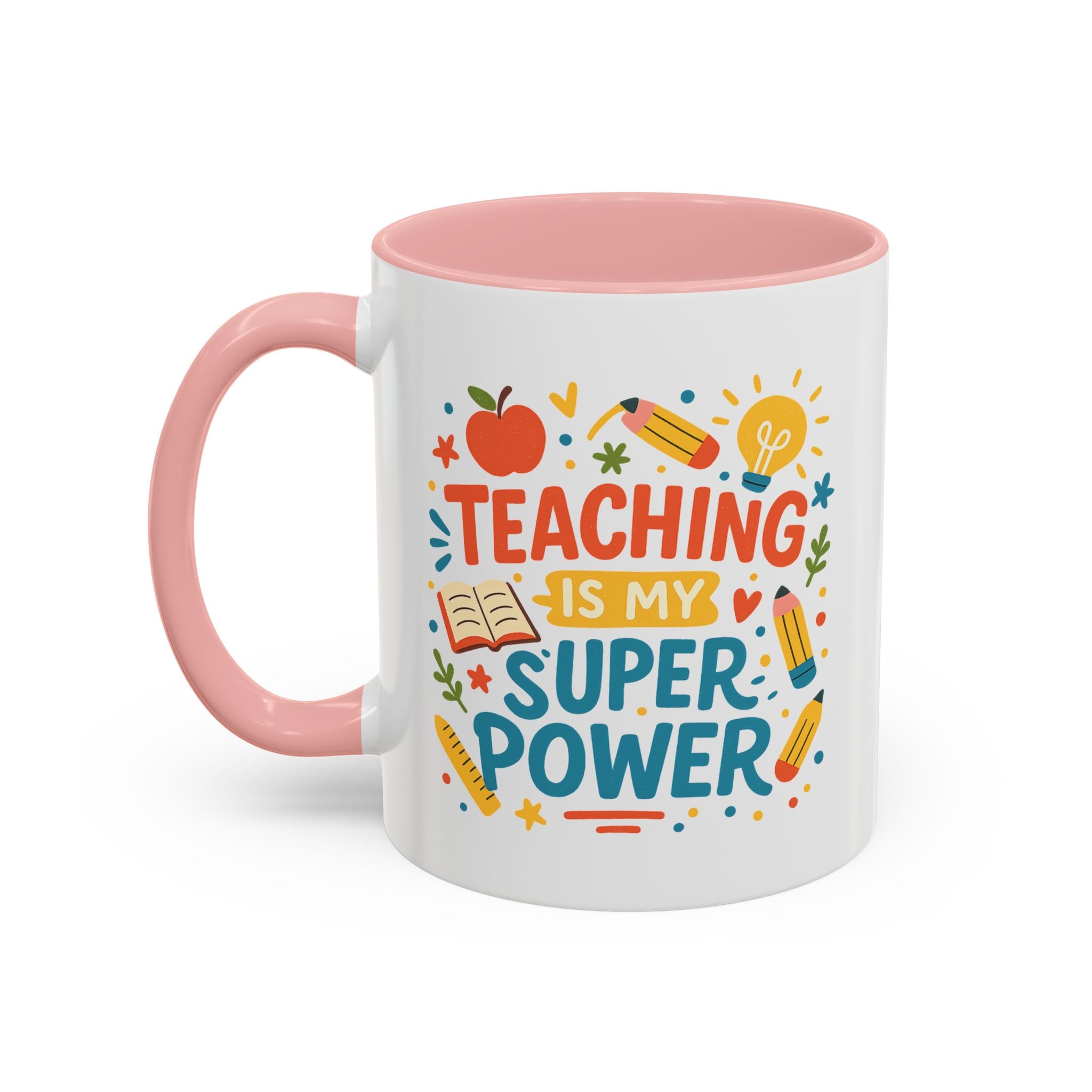 Teaching is My Superpower Mug - Funny Teacher Christmas Mug, Teacher Gift Coffee Cup, Teacher Appreciation Present, Secret Santa Gift