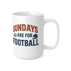 Funny Football Mug - Sundays Are For Football Retro Sports Coffee Cup | Christmas Gift for Him, Secret Santa Gift, Game Day Mug