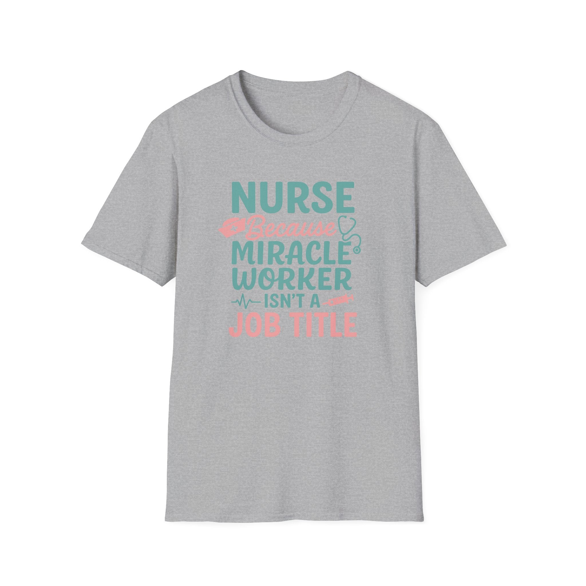 Funny Nurse Christmas T-Shirt - "Nurse Because Miracle Worker Isn't a Job Title" Tee - Secret Santa Gift for Nurse, Medical Xmas Shirt NHS