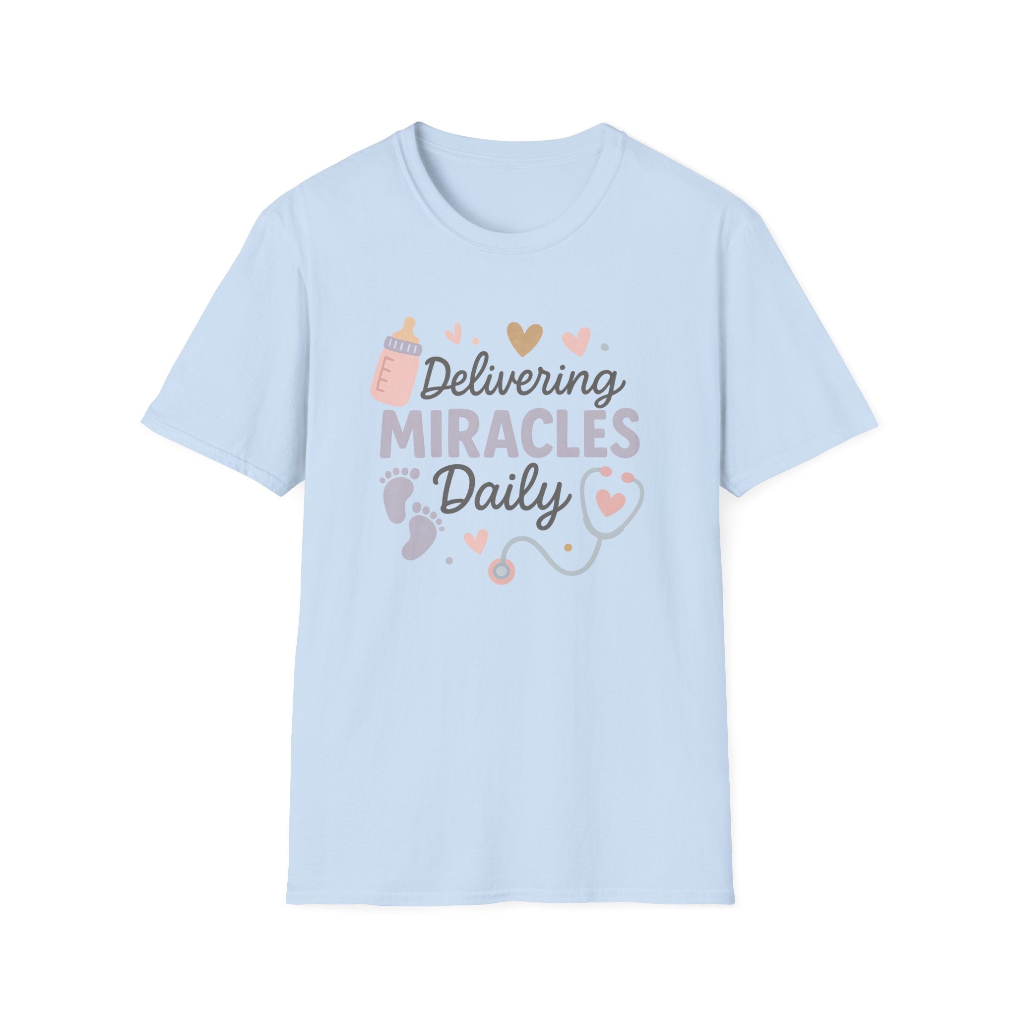 Funny Midwife Christmas T-Shirt - "Delivering Miracles Daily" Tee, Secret Santa Gift, Midwife Xmas Present, Nurse & Healthcare Shirt NHS