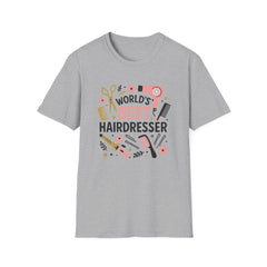 World's Best Hairdresser T-Shirt - Funny Christmas Gift for Hairstylist, Secret Santa Salon Shirt, Xmas Tee for Hairdresser, Work Party