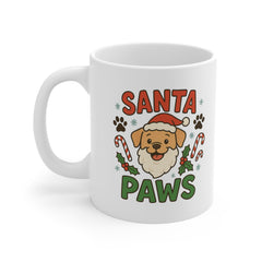 Santa Paws Christmas Mug - Funny Dog Lover Coffee Cup with Santa Dog Design, Cute Xmas Gift for Pet Owners, Secret Santa Present, Labrador