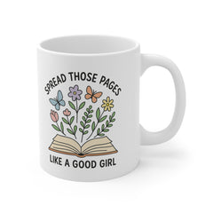 Smut Readers Mug, Book Lover Gift For Her, Funny Reading Mug, Spread Those Pages Spicy Reader Coffee Mug, Funny Gift For Mum, Dirty Book