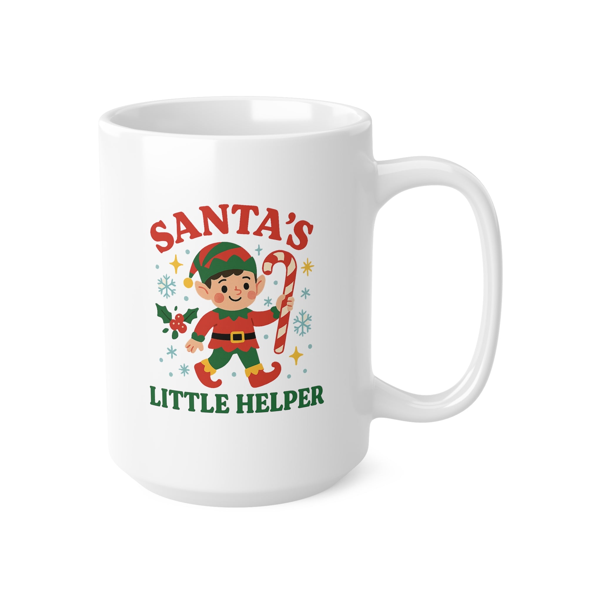 Funny Christmas Mug - "Santa's Little Helper" Elf Coffee Cup - Secret Santa Gift, Cute Xmas Mug for Men, Women, Friends, Coworkers