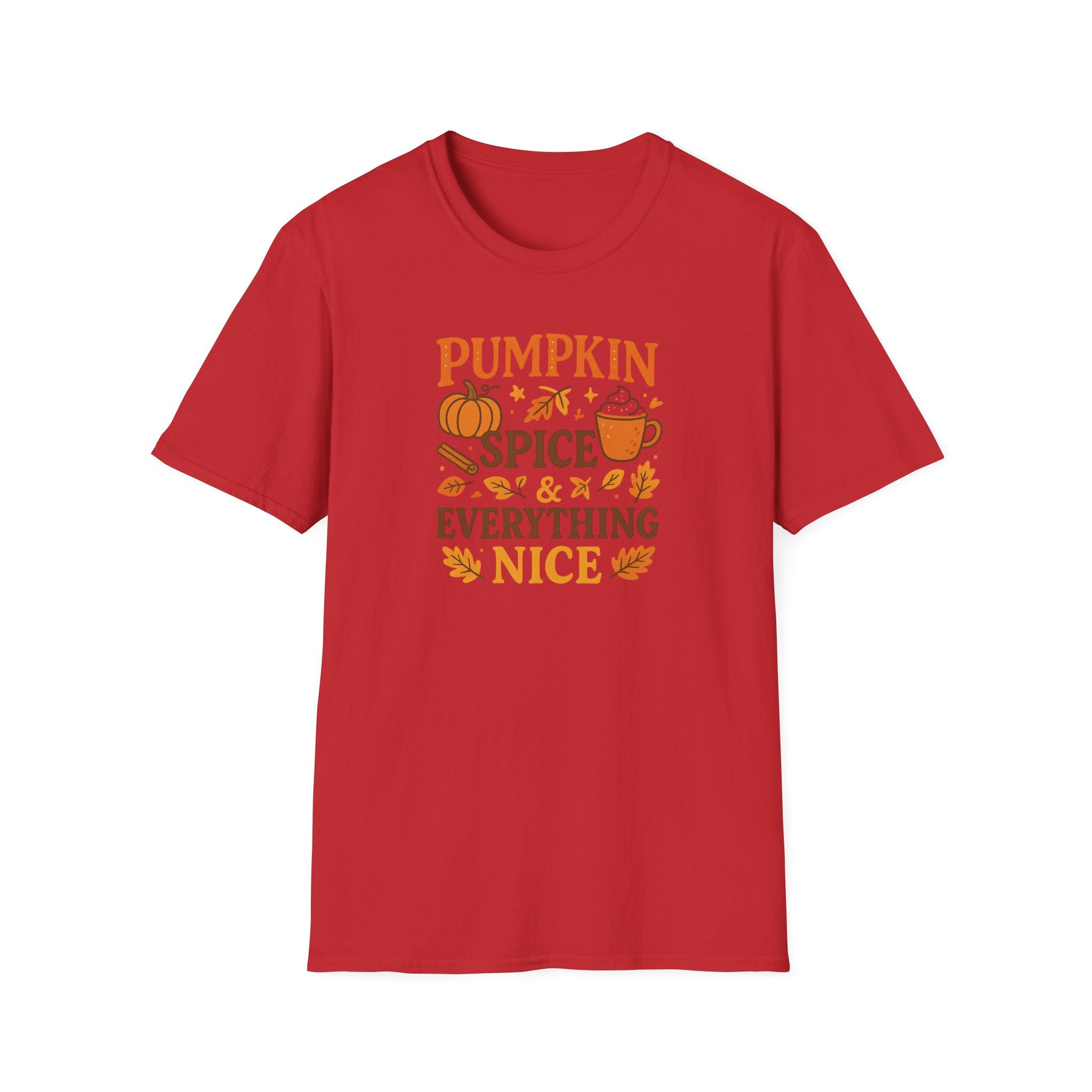 Pumpkin Spice T-Shirt Funny Fall Halloween Shirt for Women Men, Cosy Autumn Pumpkin Spice & Everything Nice Tee Gift, Fall Shirt Latte Lover