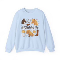 StableLife Horse Christmas Sweatshirt - Funny Equestrian Jumper, Pony Lover Gift, Rustic Horse Riding Sweater, Secret Santa Present