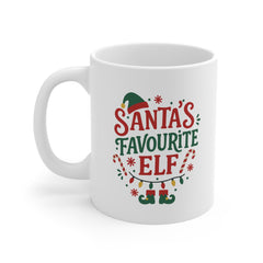 Santa's Favourite Elf Christmas Mug - Funny Secret Santa Gift, Holiday Coffee Cup for Christmas Lovers, Festive Gift Idea, Kid Son Him Her