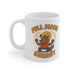 Funny Halloween Mug - "Full Moon Energy" Werewolf Coffee Cup - Spooky Halloween Gift for Him or Her, Quirky Werewolf Mug, Autumn Ideas