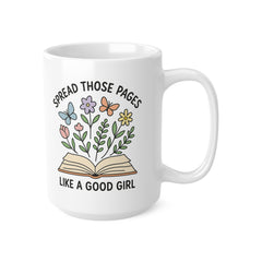 Smut Readers Mug, Book Lover Gift For Her, Funny Reading Mug, Spread Those Pages Spicy Reader Coffee Mug, Funny Gift For Mum, Dirty Book