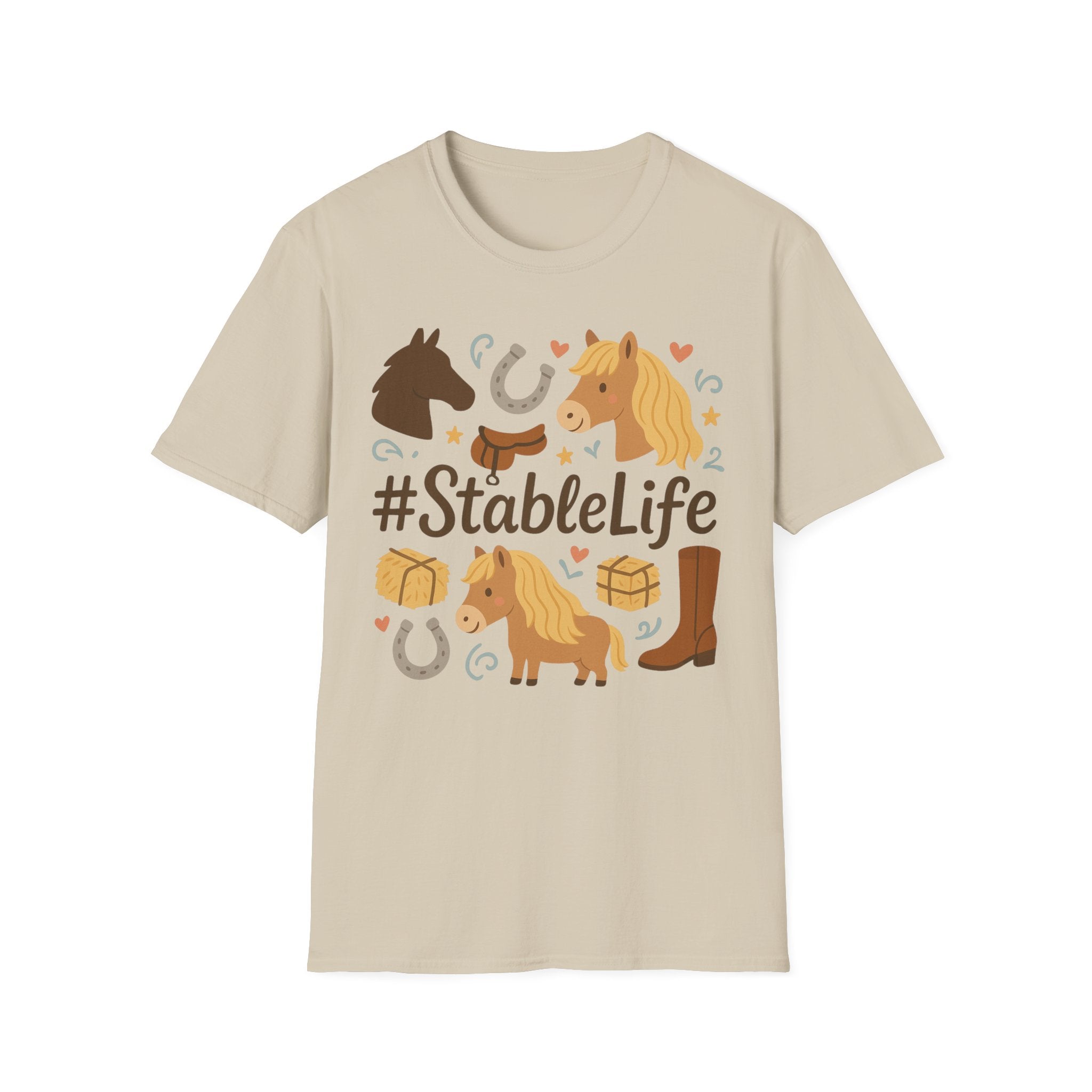 StableLife Horse Christmas T-Shirt - Funny Equestrian Tee for Pony Lovers, Rustic Horse Riding Shirt, Secret Santa Gift for Stable Life Fans