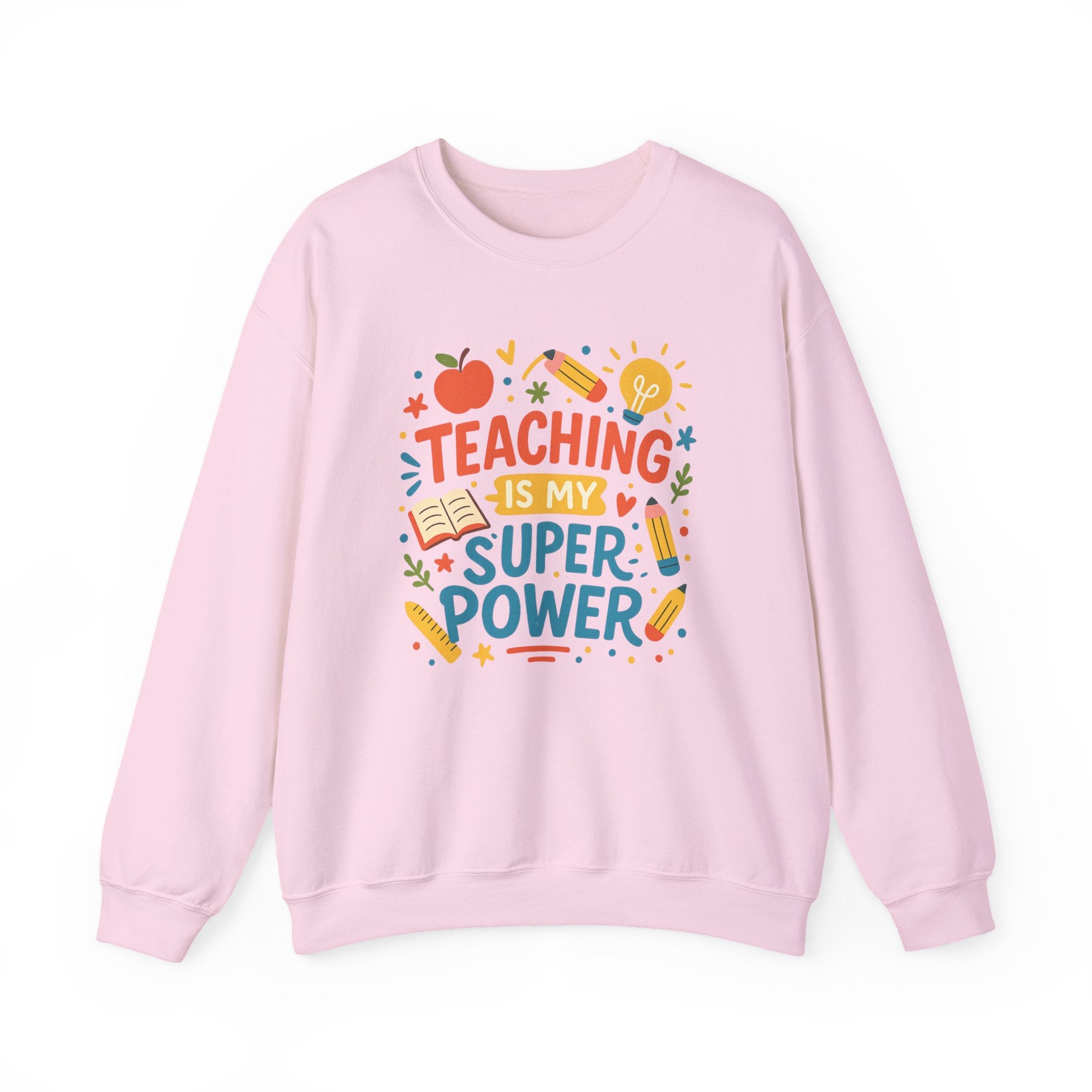 Teaching is My Superpower Christmas Jumper - Funny Teacher Sweatshirt, Teacher Christmas Gift, Secret Santa Gift for Teachers, Proud Kid