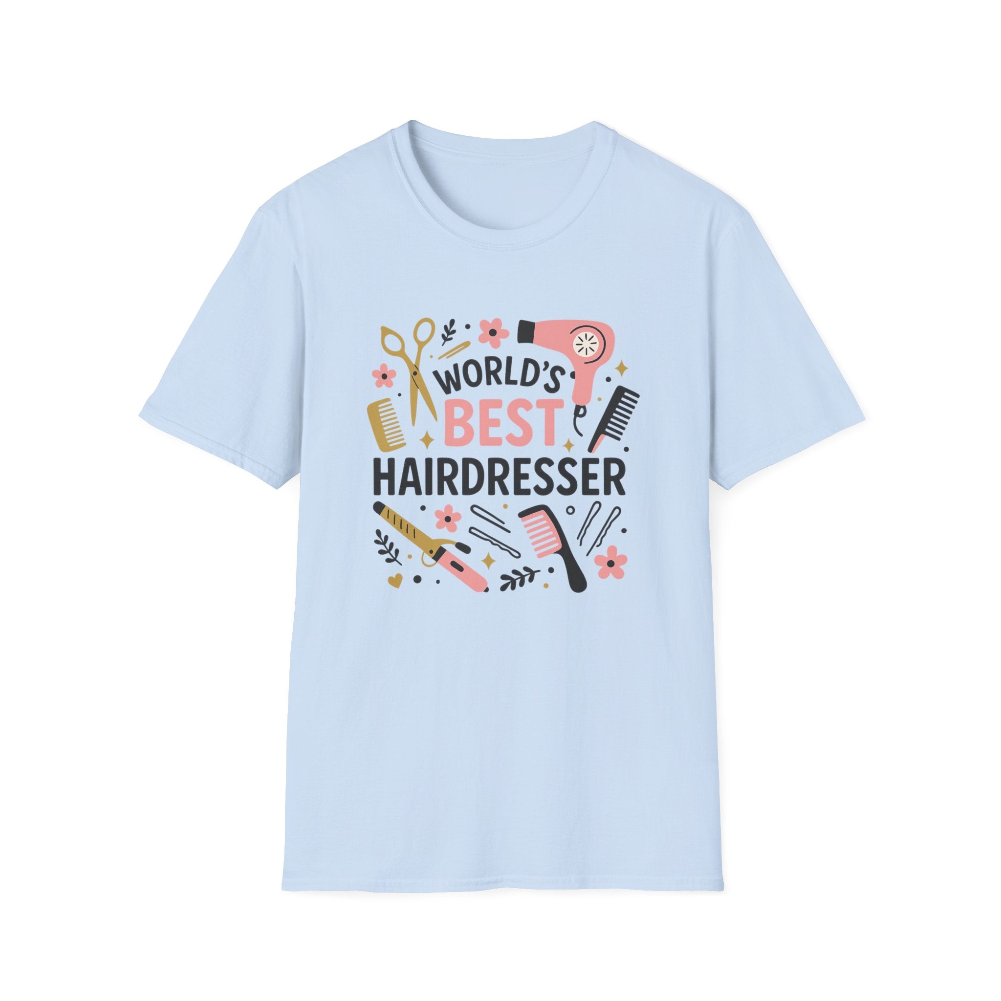 World's Best Hairdresser T-Shirt - Funny Christmas Gift for Hairstylist, Secret Santa Salon Shirt, Xmas Tee for Hairdresser, Work Party