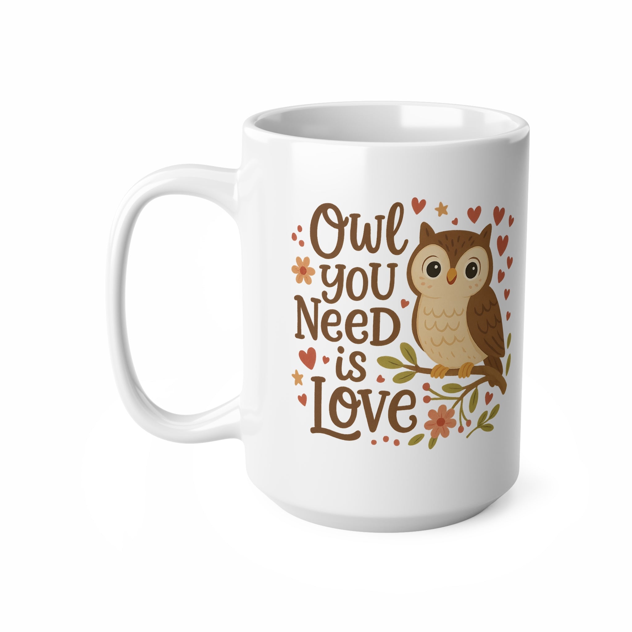 Cute Owl Christmas Mug - "Owl You Need is Love" Coffee Cup | Funny Secret Santa Gift, Animal Lover Present, Bird & Owl Christmas Gift
