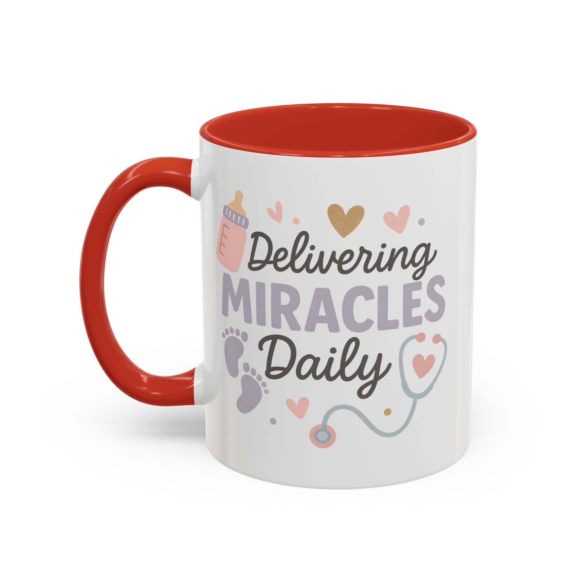 Funny Midwife Christmas Mug - "Delivering Miracles Daily" Coffee Cup, Secret Santa Gift, Nurse & Healthcare Xmas Present, NHS Worker Ideas