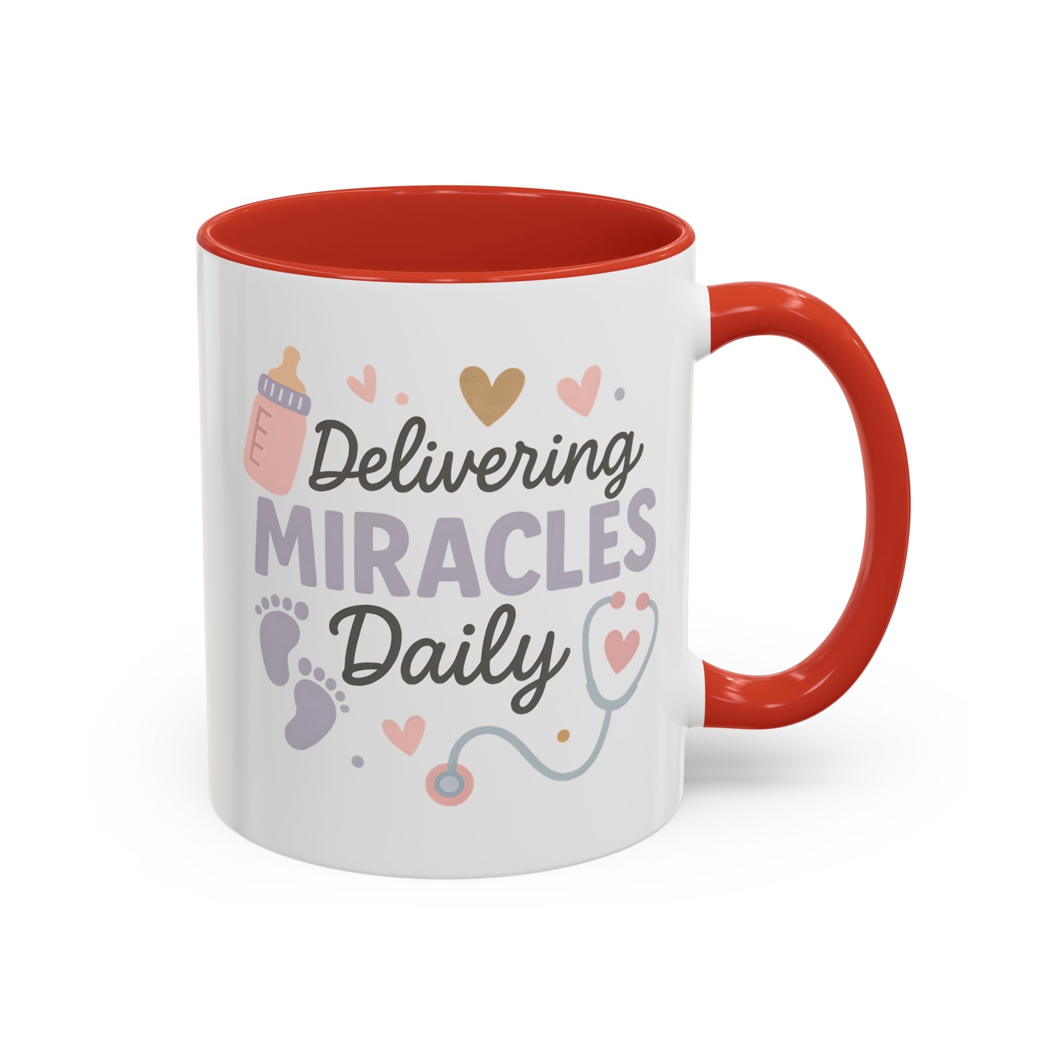 Funny Midwife Christmas Mug - "Delivering Miracles Daily" Coffee Cup, Secret Santa Gift, Nurse & Healthcare Xmas Present, NHS Worker Ideas