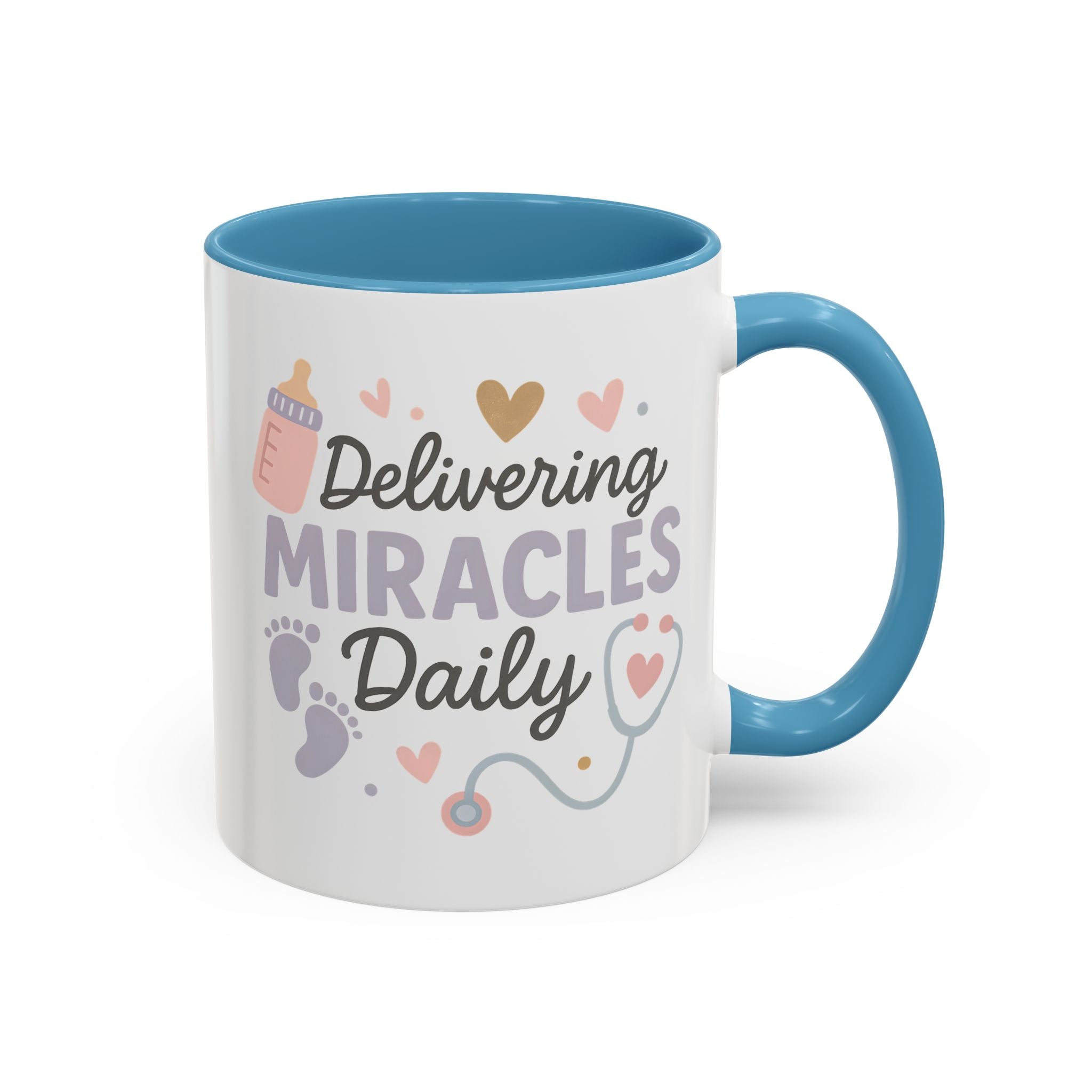 Funny Midwife Christmas Mug - "Delivering Miracles Daily" Coffee Cup, Secret Santa Gift, Nurse & Healthcare Xmas Present, NHS Worker Ideas