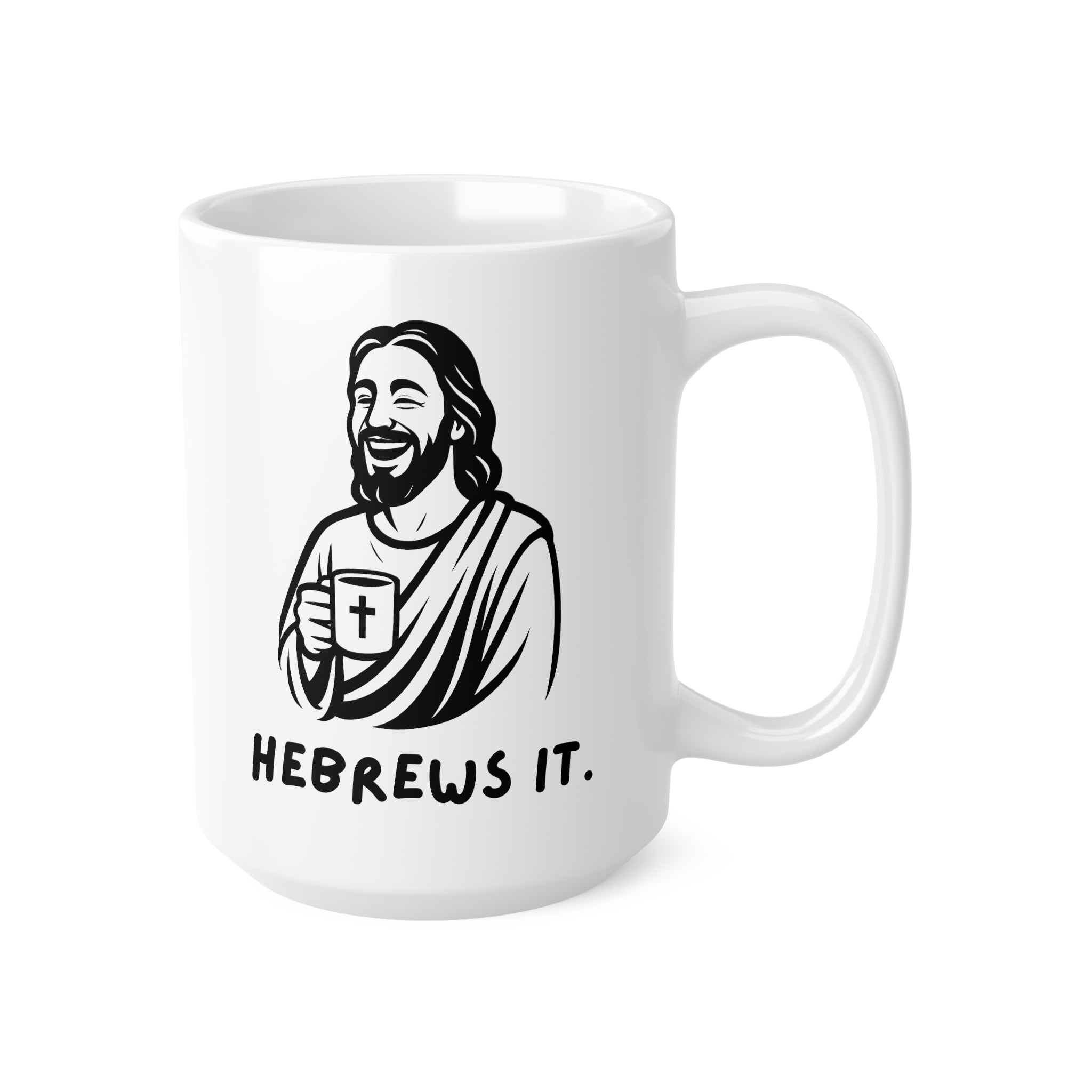 Funny Christian Mug Gift for Men Women, Funny Jesus Mug, How Does Jesus Make His Coffee Mug Hebrews It Mug, Christian Catholic Humour