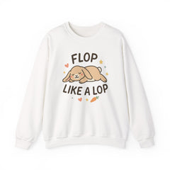Funny Bunny Christmas Sweatshirt - "Flop Like a Lop" Rabbit Jumper | Cute Secret Santa Gift for Pet & Animal Lovers, Bunny Rabbit Gift