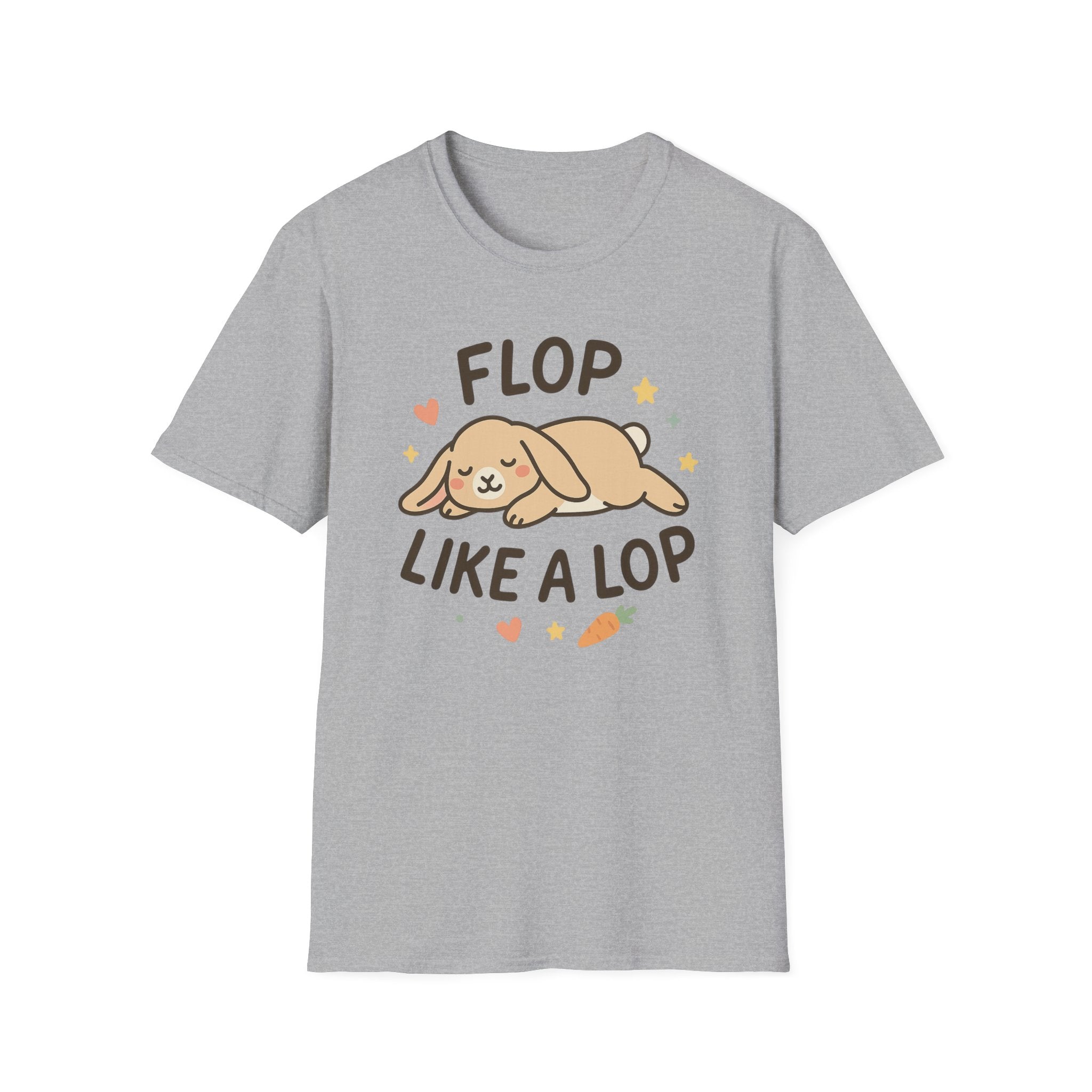 Funny Bunny Christmas T-Shirt - "Flop Like a Lop" Rabbit Tee | Cute Secret Santa Gift for Pet & Animal Lovers, Lop Bunny Rabbit Gift