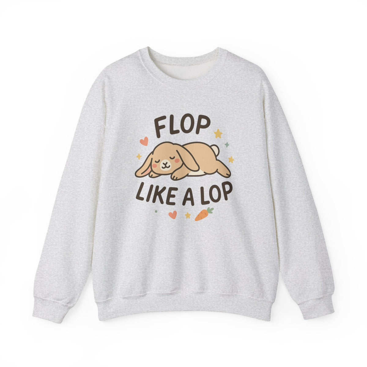 Funny Bunny Christmas Sweatshirt - "Flop Like a Lop" Rabbit Jumper | Cute Secret Santa Gift for Pet & Animal Lovers, Bunny Rabbit Gift