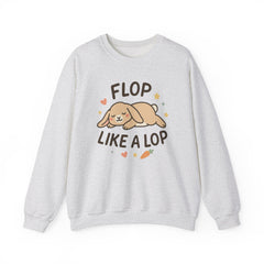 Funny Bunny Christmas Sweatshirt - "Flop Like a Lop" Rabbit Jumper | Cute Secret Santa Gift for Pet & Animal Lovers, Bunny Rabbit Gift