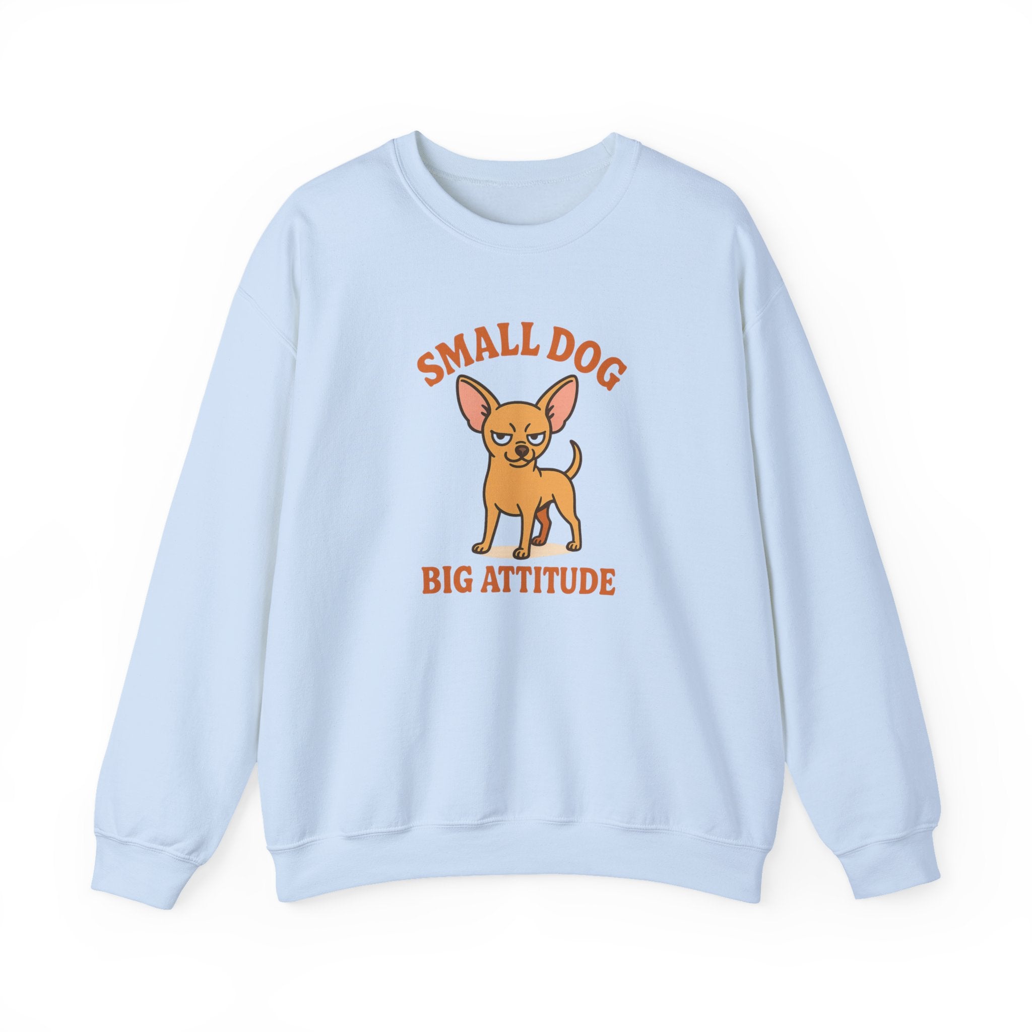 Funny Chihuahua Christmas Sweatshirt - "Small Dog Big Attitude" Dog Lover Jumper | Secret Santa Gift for Friends & Coworkers