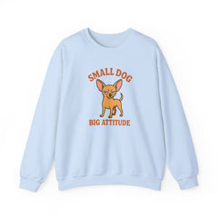 Funny Chihuahua Christmas Sweatshirt - "Small Dog Big Attitude" Dog Lover Jumper | Secret Santa Gift for Friends & Coworkers