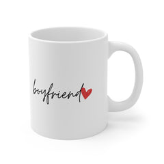 Boyfriend Mug – Minimal Valentine’s Gift for Boyfriend | 11oz & 15oz Ceramic Coffee Mug