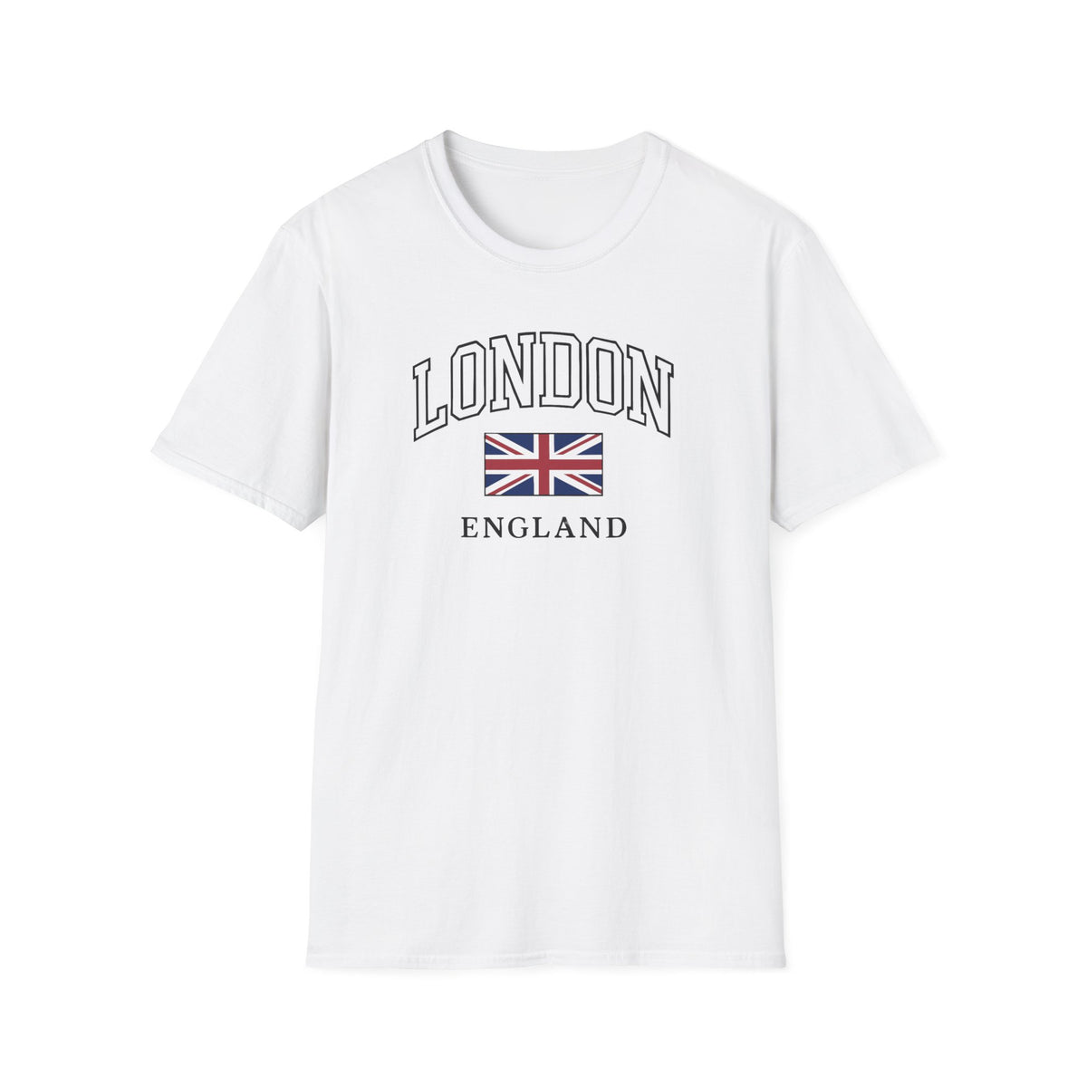 London England T-Shirt - Vintage College Style Tee with Union Jack Flag | Unisex Travel Shirt, Gift for London Lovers, UK Pride Clothing