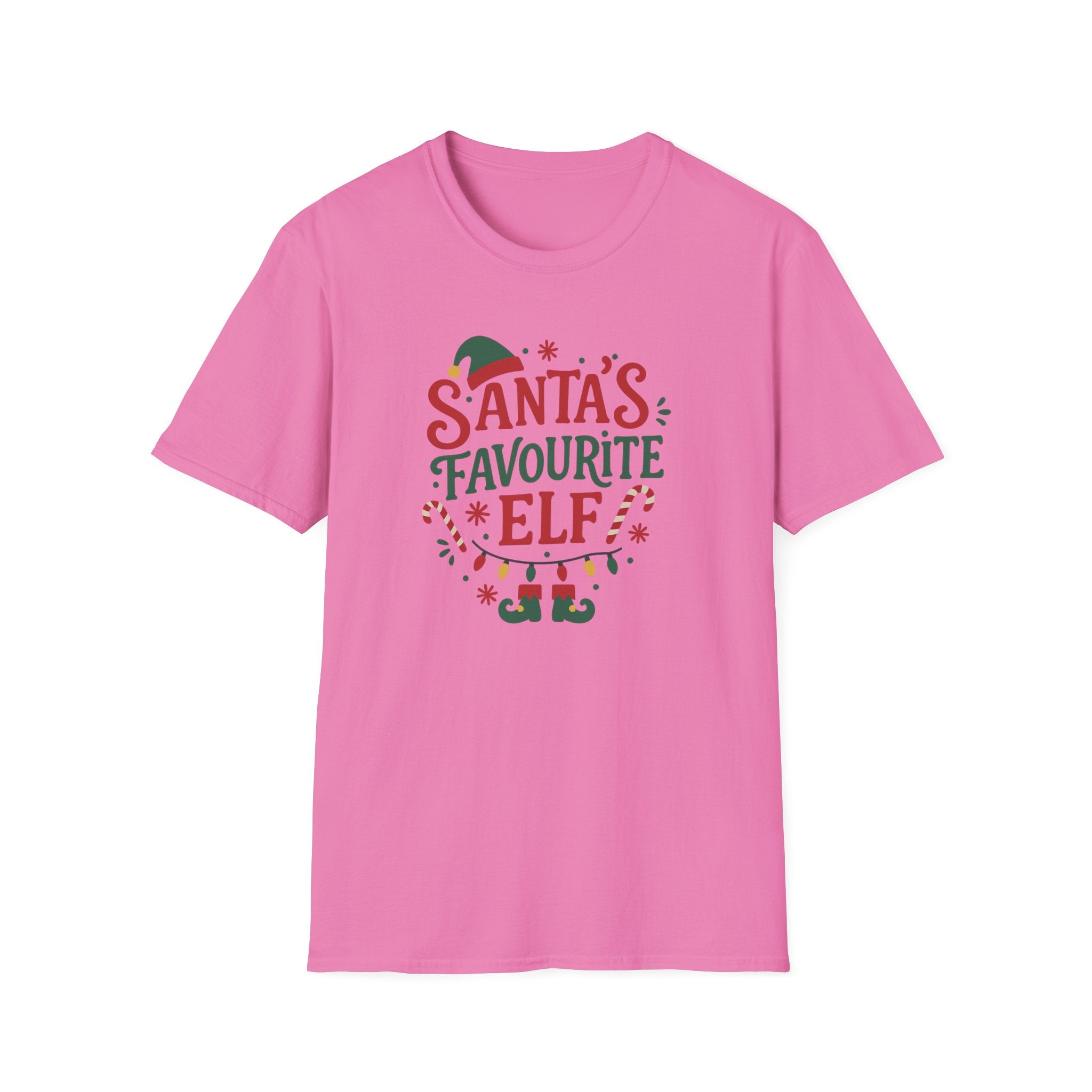 Santa's Favourite Elf Christmas T-Shirt - Funny Secret Santa Gift, Festive Xmas Tee Men and Women, Christmas Party Top Shirt Little Helper