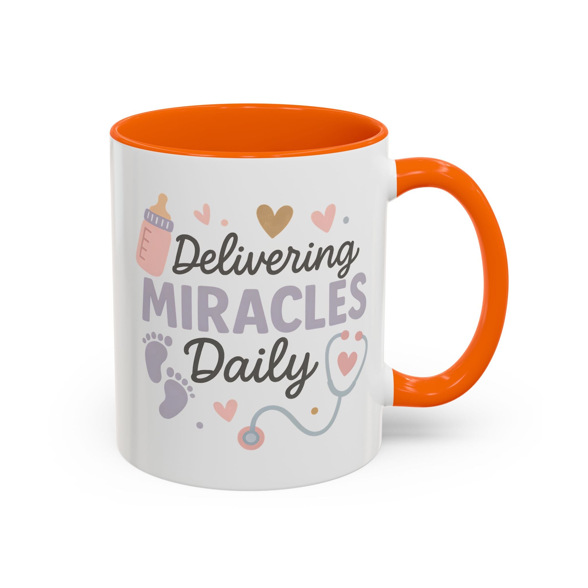 Funny Midwife Christmas Mug - "Delivering Miracles Daily" Coffee Cup, Secret Santa Gift, Nurse & Healthcare Xmas Present, NHS Worker Ideas