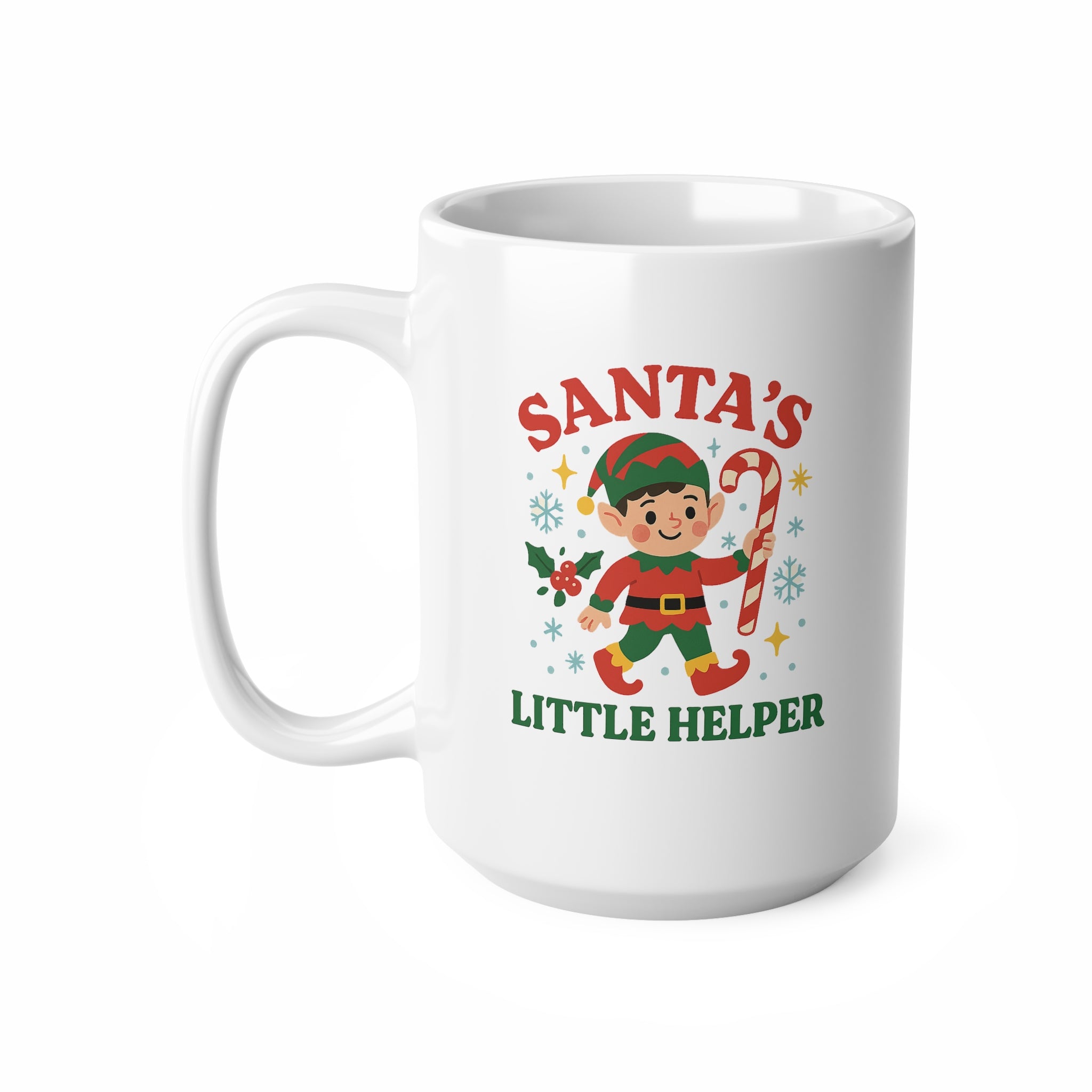 Funny Christmas Mug - "Santa's Little Helper" Elf Coffee Cup - Secret Santa Gift, Cute Xmas Mug for Men, Women, Friends, Coworkers