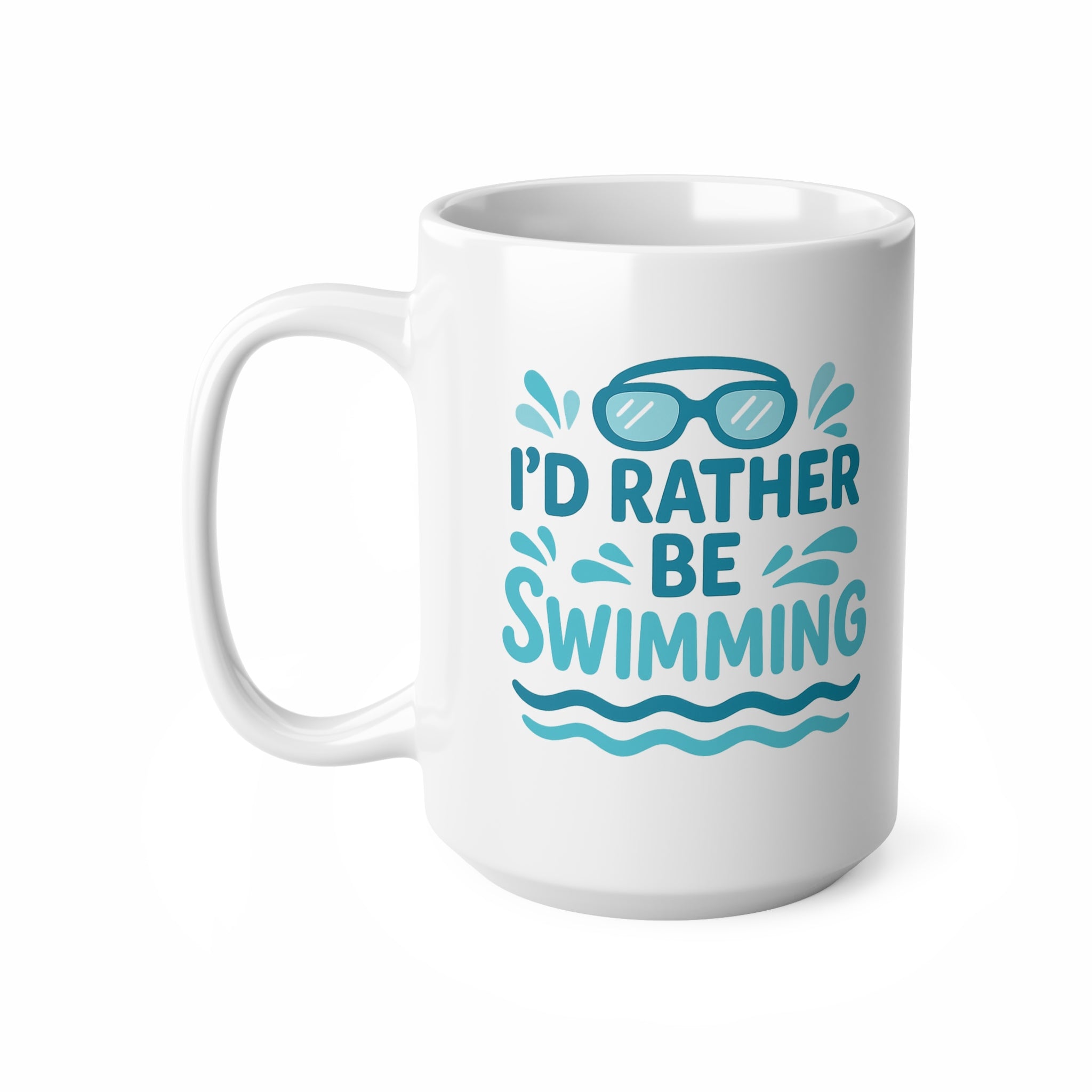 Funny Swimming Mug - I'd Rather Be Swimming Gift for Swimmers | Swim Lover Christmas Gift | Secret Santa Swimming Fan | Pool Lover Present